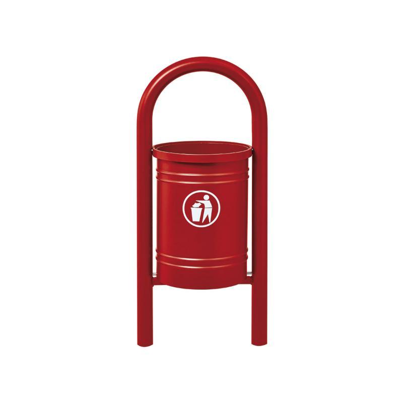 Corbeille publique Vercors 40 litres - Réf : 208211.Gpro - Harmonisation urbaine avec bancs et banquettes_2