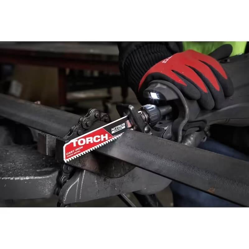 Lames de scie sabre TORCH? NITRUS CARBIDE? 150 mm 8 TPI Milwaukee - 5 pièces - 48475561_2