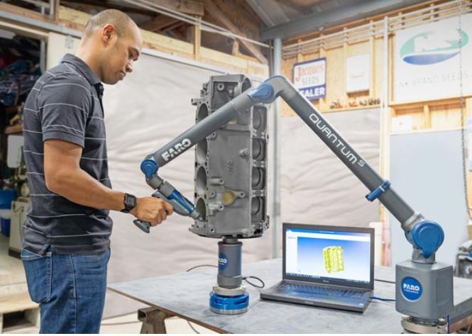 Plateforme de numérisation à 8 axes pour bras de mesure FARO