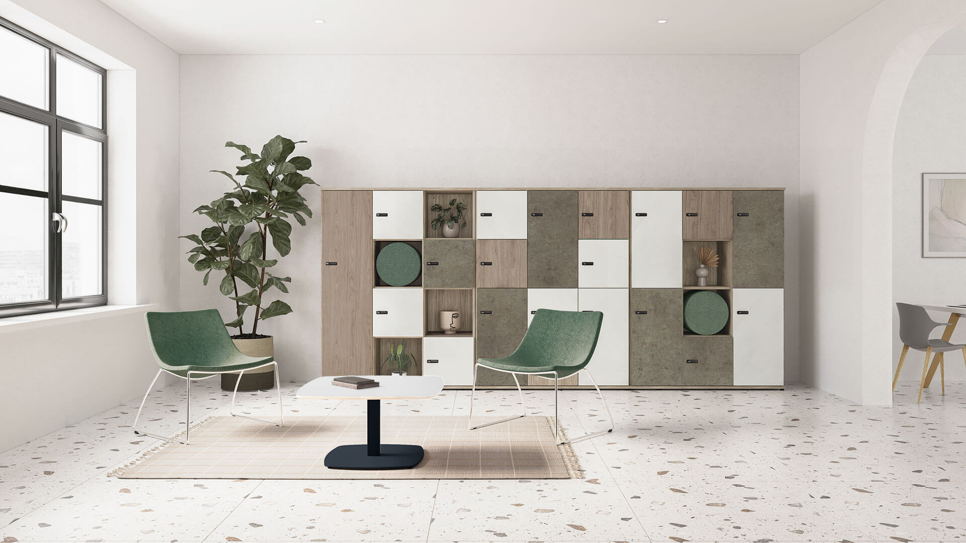 Casier vestiaire 1 porte et 3 simples - CUBIK - 9 coloris au choix_2