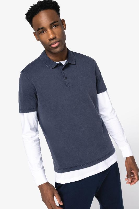 Polo écoresponsable délavé en jersey homme - 100% coton biologique - Réf: NS201 - Native Spirit_2