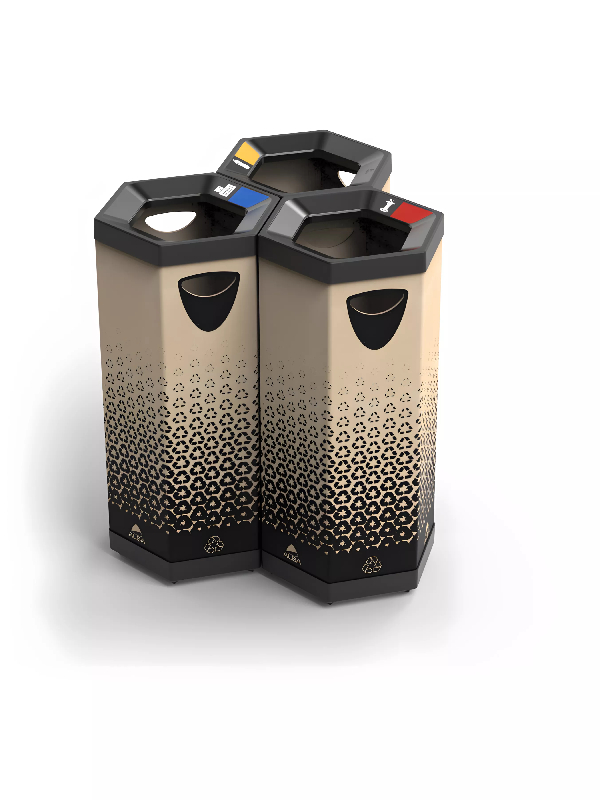 Poubelle de tri sélectif et recyclage en carton - 60 L_2