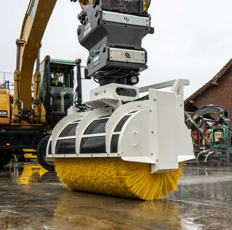 Balai rotatif hydraulique - Rouleau de balayage pour neige, sable, gravier ou terre_2