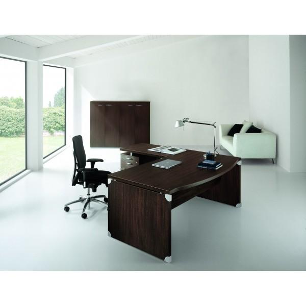 Bureau d'angle X time Stop avec retour - Quadrifoglio. - 160, Orme, 2 tiroirs_2
