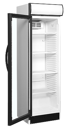 Réfrigérateur à boissons vitré avec canopée LED - 345 L - Blanc | Tefcold - CEV425CP2LEDL/H_2