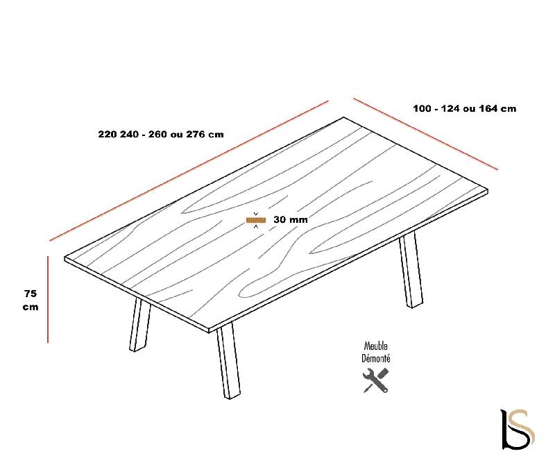 Table de réunion bois Take-Off - Bralco - Non, Chêne vieilli, Chêne vieilli, 260 x 124 cm_2