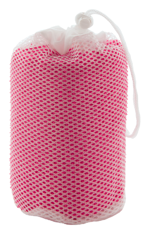 Serviette de sport en microfibre - 185 g/m² - avec pochette - couleur fuchsia_2