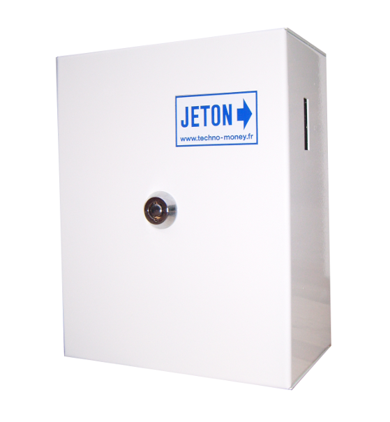 Monnayeur de douche / Monnayeur lave-linge / Monnayeur sanitaire - borne inox avec monnayeur jeton à clé et boîte récupératrice_2