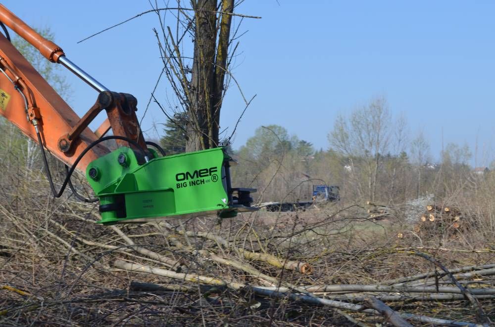 Grappin coupeur forestier bi400 - omef-group srl - prise min du tronc 120 mm - ouverture de coupe 380 et 400 mm_2