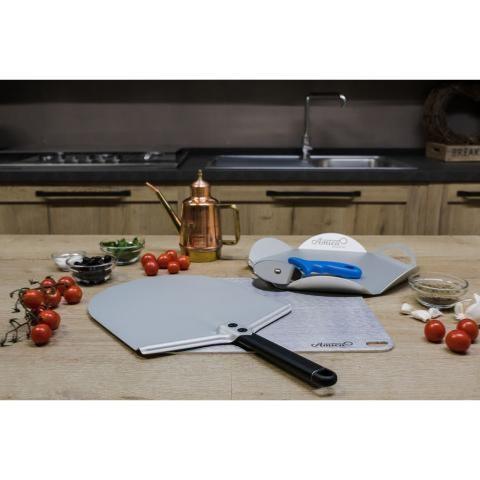 Kit pizza complet - Pelle, plateau et roulette - Gamme Amica | GI.METAL_2