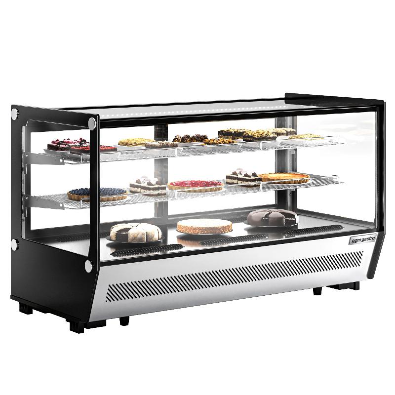 Vitrine réfrigérée à poser noire avec éclairage LED - 200 L - 3 niveaux_2