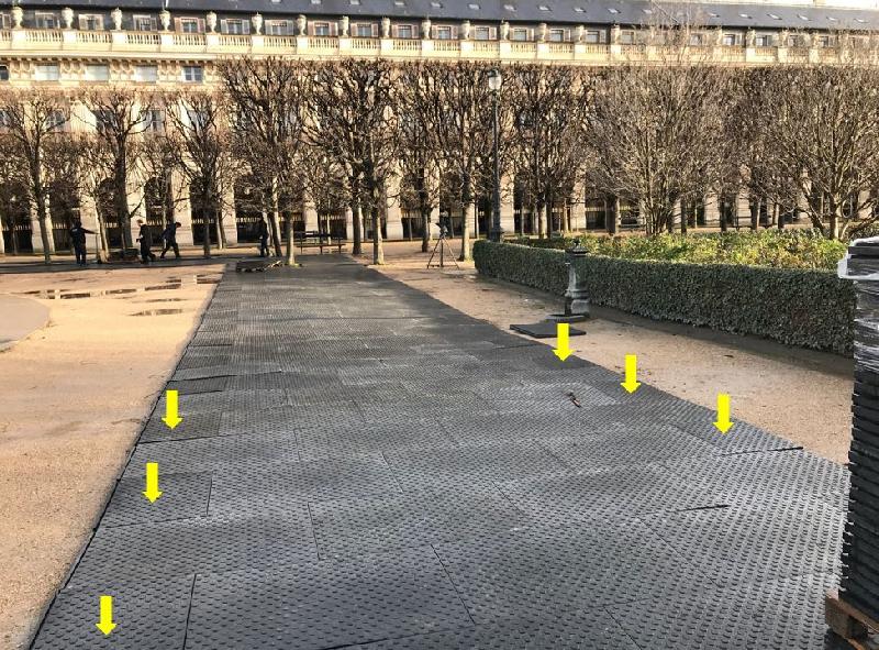 Demi-plaque pour la protection des sols - PVC recyclé, profilée antidérapante, 30 tonnes/m² - Remopla (103)_2