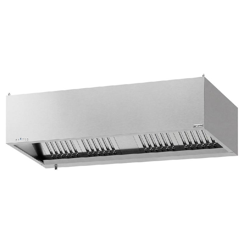 Hotte caisson inox 2m avec moteur, régulateur, filtre et éclairage | Profondeur 900 mm_2