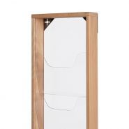 Porte-brochures mural Midras W - VKF Renzel - 5 compartiments format A4 en bois et plastique_2