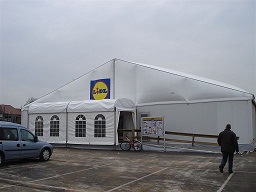 Tente de stockage fermé alu hall / structure fixe en aluminium / couverture unie en panneau sandwich_0