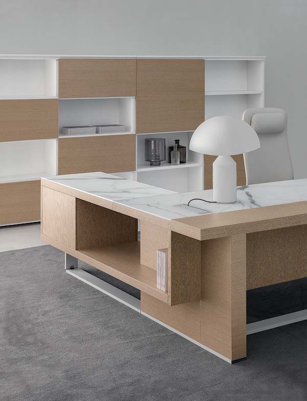 Bureau d'angle  design, durable  : un symbole d'élégance  et de modernité dans l'aménagement des espaces professionnels_2