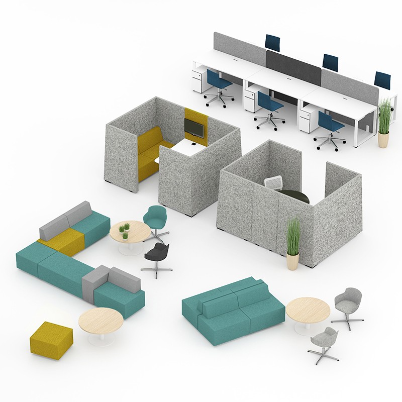 Cabines acoustiques box de réunion - H1420 x L1810 x L2500 mm - Réf 749_15733_2