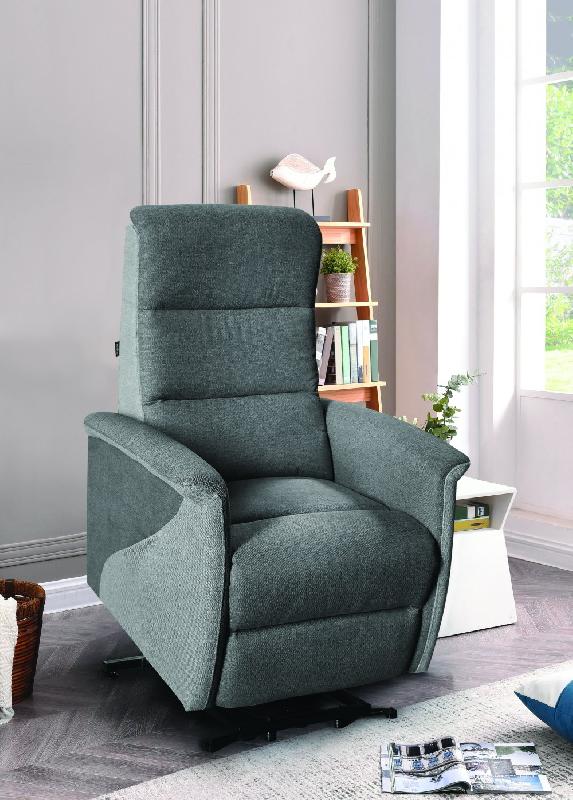 FAUTEUIL RELAX RELEVEUR ÉLECTRIQUE PERSAN TISSU GRIS FONCÉ / GRIS CLAIR_2
