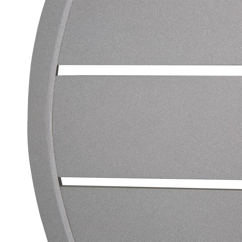 Plateau de table rond en aluminium gris clair 580 mm | Bolero - FX038_2