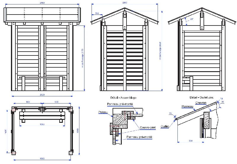 Abri voyageurs bois 2500_2