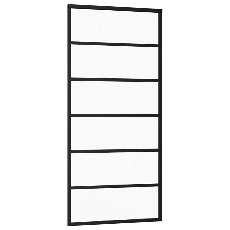 Vidaxl porte coulissante et quincaillerie verre et aluminium 90x205 cm 3081953_2