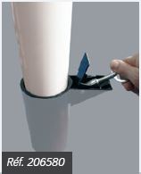 Potelet-cigarette pour la prévention des mégots et protection des piétons - Contenance 3000 mégots - Tube acier ø 76 mm et tête en aluminium moulé_2