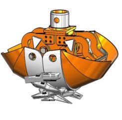 Benne de terrassement avec coquilles interchangeables et vérins verticaux pour pelles de 12 à 20 T_2