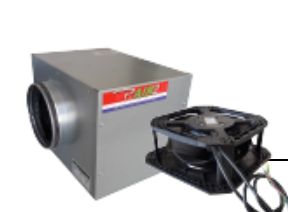 Ventilateur silencieux avec viroles de raccordement circulaires