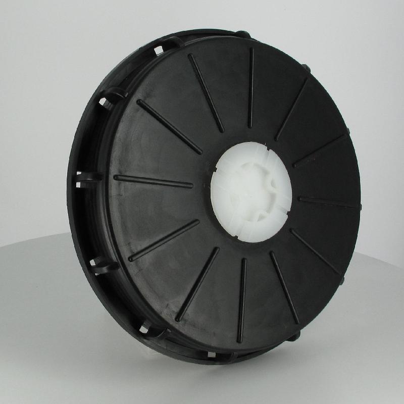 Couvercle Werit Ø 220 noir + Bonde jaune Femelle 2