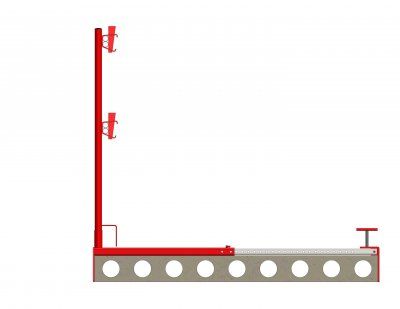 Garde corps pour dalles alvéolées - lagneaux - dimensions réglable de 910mm à 1620mm_2