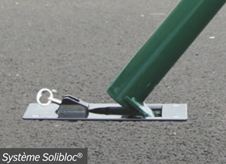 Potelet rabattable SOLIBLOC - Tube acier Ø76 mm - Verrouillage clé triangle 14 - 5 modèles au choix_2