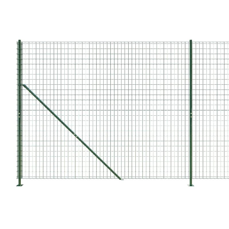 Vidaxl clôture en treillis métallique avec bride vert 1,6x25 m 154156_2