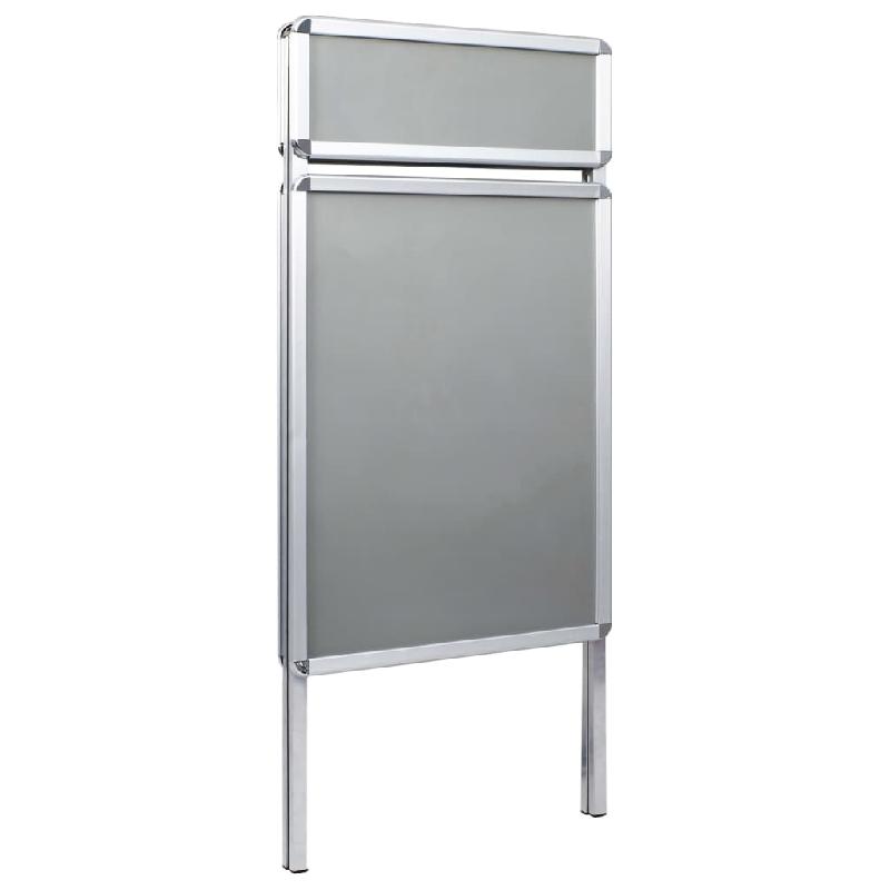 Vidaxl support d'affiche a1 avec en-tête pour clients aluminium 51202_2