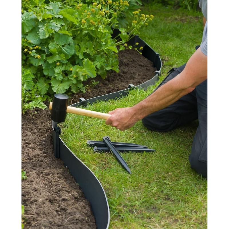 Nature piquets d'ancrage de jardin 10 pcs noir petit 446390_2