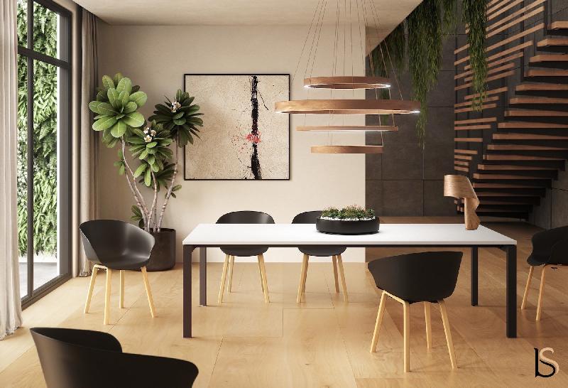 Table rectangulaire 6-8 personnes Tempo - Mobel Linea - 200, Anthracite, Anthracite_2