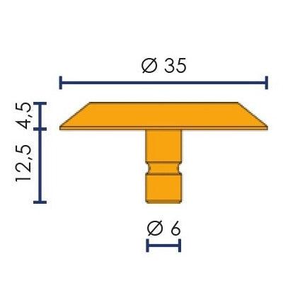 Clou podotactile 35mm - Lisse_2