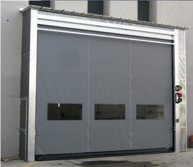 Porte rapide dynaroll / souple / à enroulement / en plastique / utilisation intérieure et extérieure / 8000 x 8000 mm / ignifuge_2