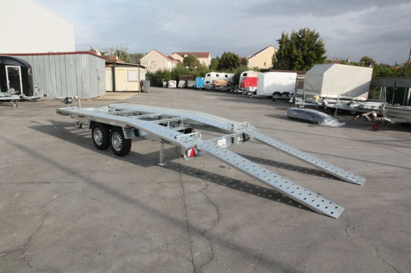 Remorque porte voiture 2700 kg roues dessous pan coupe - lider 39790_2