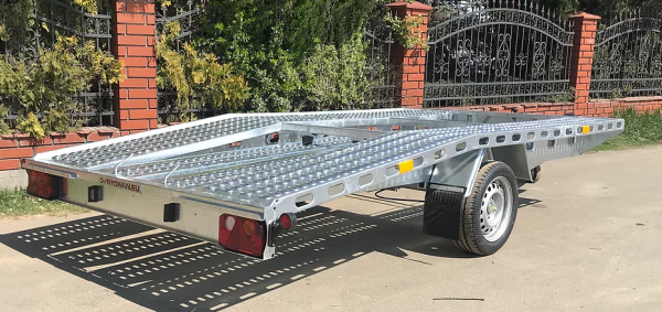 Plateau de remorque porte voiture de dimensions 3,50 x 1,75 m