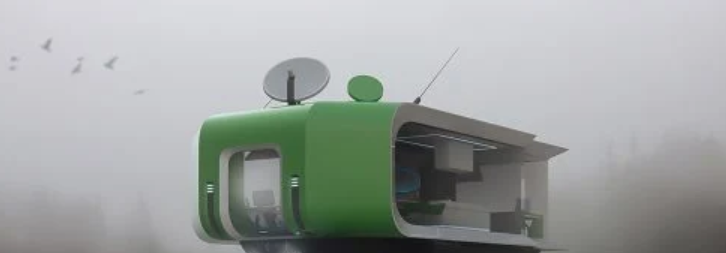 Studio insolite préfabriqué en acier - 60 m² - 2 chambres, salle de bain et terrasse - ISK31_2