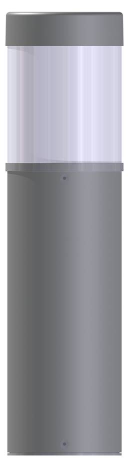 Borne lumineuse d'éclairage public électrique - SAM 600/P - HID, halogène, fluorescente - 23 à 100 W - aluminium anodisé - 0,6 m_2