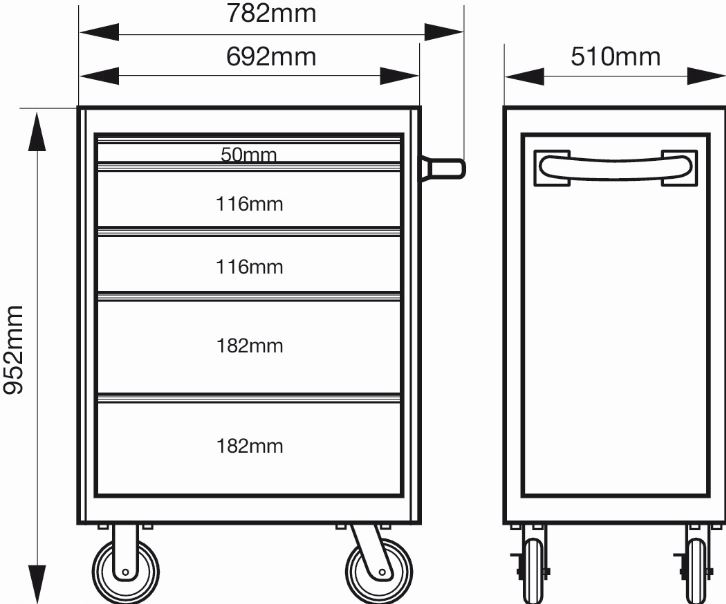 Servante d'atelier Storage HUB E72 26