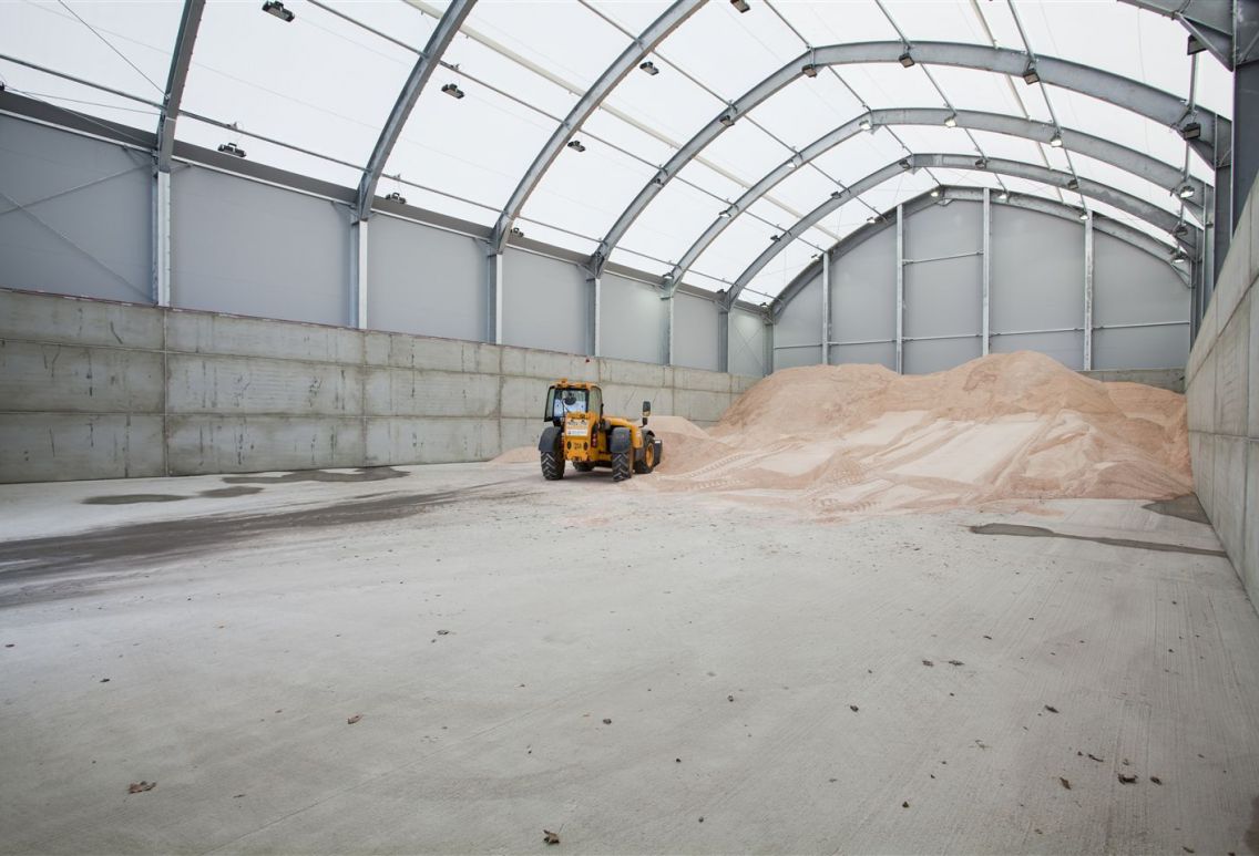 Tente de stockage fermée All Weather Hall - Structure en acier galvanisé avec couverture PVC industrielle_2