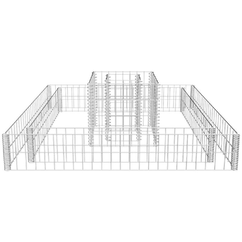 Vidaxl jardinière en gabion acier galvanisé 120x120x20 cm 141625_2
