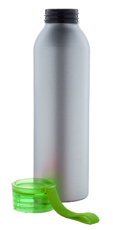 Gourde de sport en aluminium - 650 ml - Avec couvercle coloré et dragonne en silicone_2