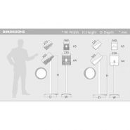 4262 - Porte-brochure sur pied A4 - Afix Diffusion - Base très stable 33 x 25 cm_2