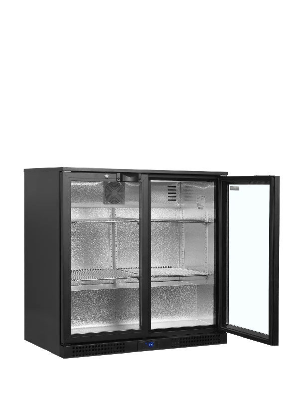 Arrière bar réfrigéré 2 portes BA26H noir TEFCOLD_2