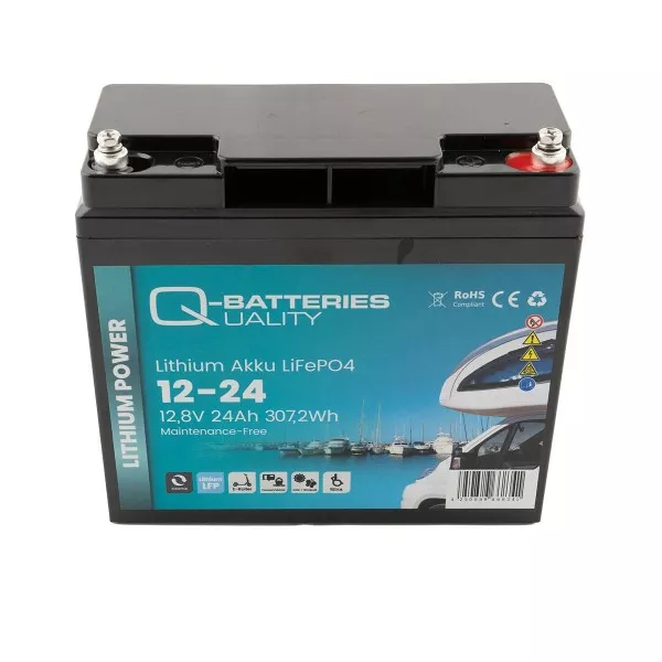 Batterie Lithium Q-Batteries Akku LifePO4 12-24 12,8V 24Ah_2