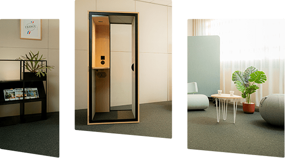 Cabine acoustique pour un échange productif  en toute discrétion entre deux personnes - Essentielle M_2