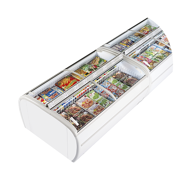 Réfrigérateur / congélateur de supermarché 334 L - Blanc | Tefcold - TWINHEAD-CF_2